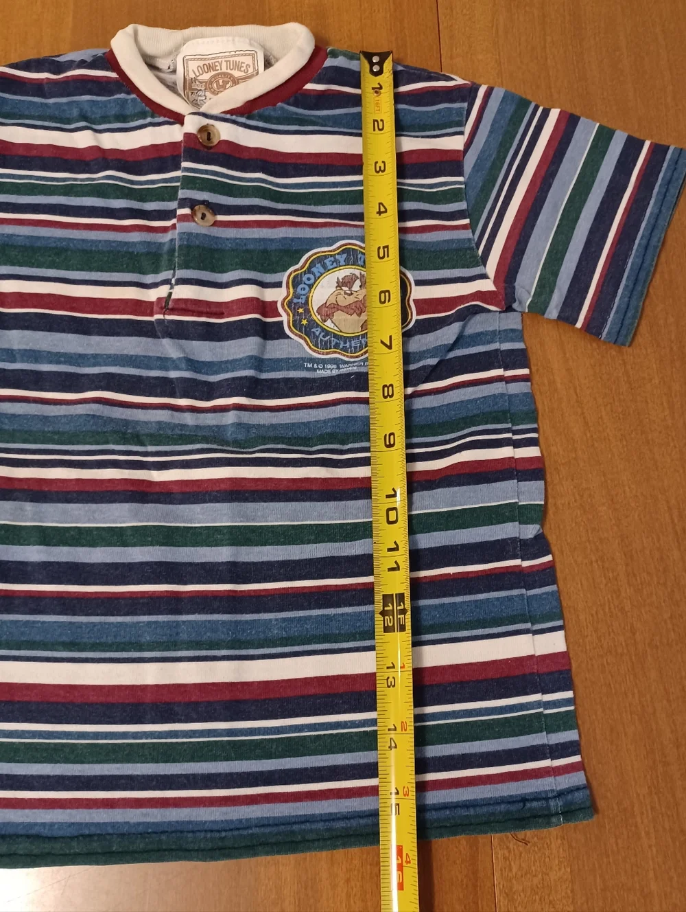 Vintage 90s Looney Tunes Blues Striped TShirt Kids 3T Colorful Retro
